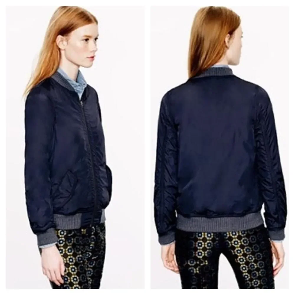 J. Crew bonded nylon bomber jacket. Size M.